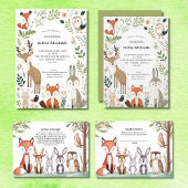 Woodland Animals Schattige Baby shower Papieren Bordje