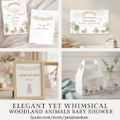 Woodland Animals Baby Shower Invitation Kaart