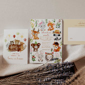 Herfst Picknick Fox Baby shower Ouderschap Advies Notitiekaartje