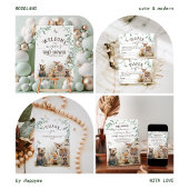 Bosbouwwild van Baby shower van groenbossen Poster