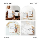 Woodland Modern Baby shower Details QR-code Informatiekaartje