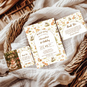 Woodland Animals Wild One Birthday Bedankkaart