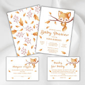 Woodland Autumn Baby Fox-Baby shower Papieren Bordje