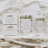 Woodland Baby shower Wat zit er in je tas spel Kaart