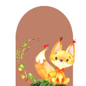 Woodland Baby Fox Green Party Pet Feesthoedjes