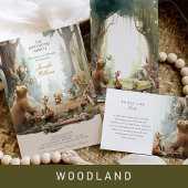 Woodland Laat het avontuur beginnen Baby shower Perfect Poster