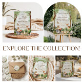 Woodland Baby Shower Drinks Station Poster