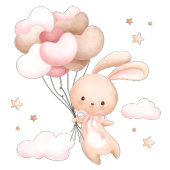 Dusty Pink Woodland Bunny Baby shower Bedankdoosjes