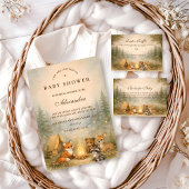 Woodland Campfire Baby Shower Kaart