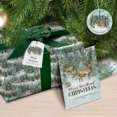 Gepersonaliseerde Waterverf Forest Deer Kleine Kerstsok