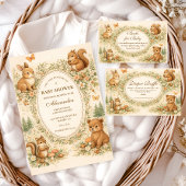 Woodland Forest Animals Baby Shower Kaart