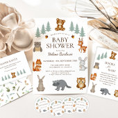 Cute Woodland Animals Geslacht Neutraal Baby showe Bedankkaart
