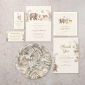 Bosbossen Dieren Genderneutraal Baby shower Kaart