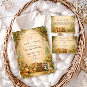 Woodland Forest Friends Diapper Raffle Informatiekaartje