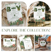 Green Woodland Mushroom It’s a Boy Forest Kaart