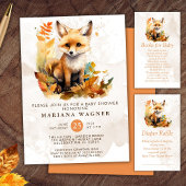 Woodland Fox Luier Raffle Ticket Informatiekaartje