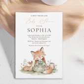 Woodland Fox Girl Sweet Treats Cupcakes Food Label Plaatskaartje
