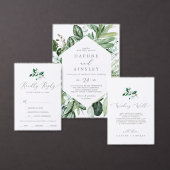 Woodland Greenery Monogram Back Wedding Gastenboek (Personaliseer de collectie van deze zelfstandige maker.)