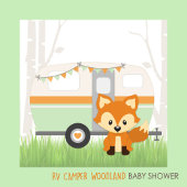 Woodland Fox Naam dat nummer Baby shower spel Notitieblok
