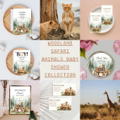Oh Boy Waterverf Woodland Animals Baby shower Kaart