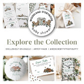 Woodland Storybook Fox Baby shower Dank u Kaart