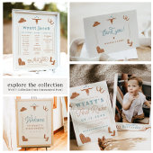 WYNONA Terracotta Rodeo Cowboy 1ste jaarsteen Poster