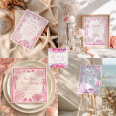 Roze Kust Baby Shower Bedankkaart