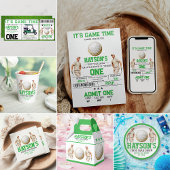 Jaar Down Golf Ticket 1e verjaardag Kaart