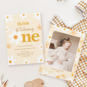 Gele Daisy verjaardagsfeestje Papieren Bordje