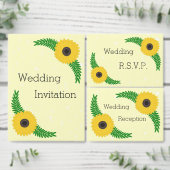Geel gekleurde zonnebloem ontwerp bruiloft bedankdoosjes (Personaliseer de collectie van deze zelfstandige maker.)