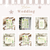 Gele Italiaanse bruiloft schets Kaart