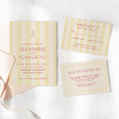 Preppy Stripes Lemon Geel SCHEMA VAN EVENEMENTEN Kaart