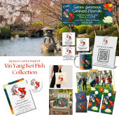 Verloving Yin Yang Koi Vis Japans Tuin Feest Kaart