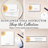 Aangepaste Yoga Instructor Sunflower Notitieblok