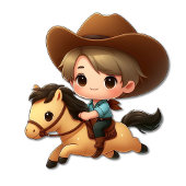Retro Cowboy en Paard Western Papieren Bordje
