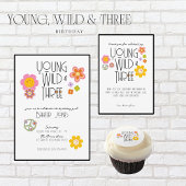 Jong, Wild & Drie | Kind Verjaardag T-shirt | Glim