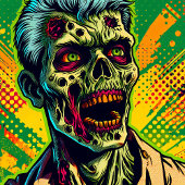 Spooky Zombie Halloween Party Button Flesopener