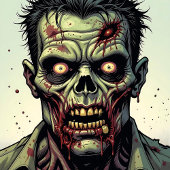 Fijne Halloween | Zombie-thema Briefkaart