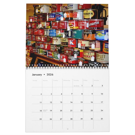 Collections Calendar Kalender (Jan 2026)