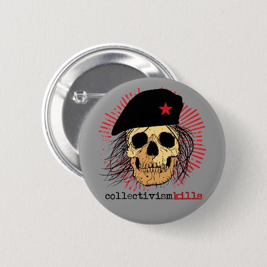 Collectivisme Kills Ronde Button 5,7 Cm (Voorkant /achterkant)