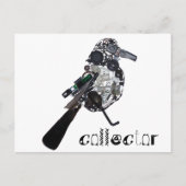 "Collector" Magpie Found-Object Sculpture Briefkaart (Voorkant)