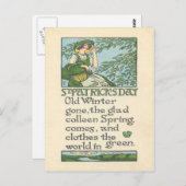 Colleen Spring Shamrock St Patrick's Day Briefkaart (Voorkant / Achterkant)