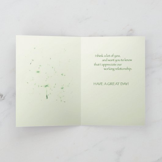 Collega Admin Pro Dag Paardenbloem Kaart (Binnen)