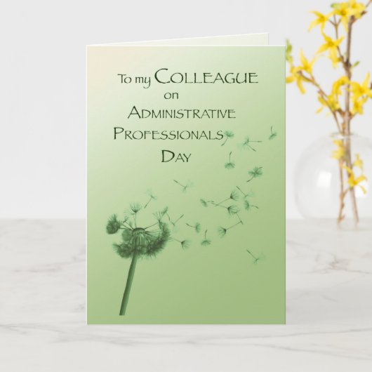 Collega Admin Pro Dag Paardenbloem Kaart (Gele Bloem)