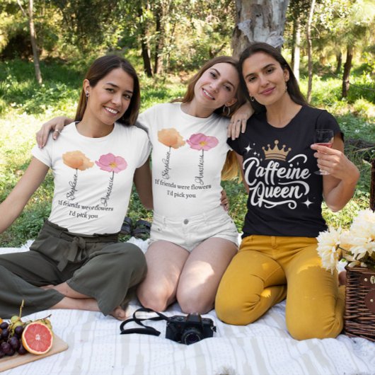 Collega Afscheid Beste Vriend voor altijd bloemen T-shirt