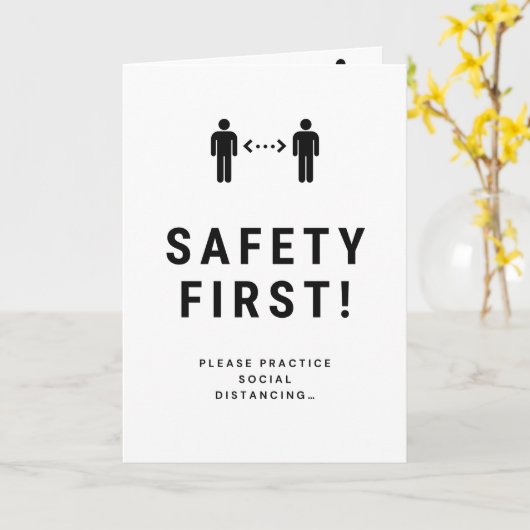 Collega Afscheidskaart - Veiligheid Eerst Kaart (Gele Bloem)