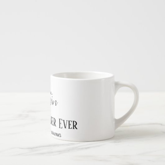 Collega Baas Gaat Weg ADD Grappige Spreuk, Op Maat Espresso Kop (Rechts)