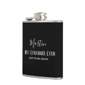 Collega Baas Gaat Weg ADD Grappige Spreuk, Op Maat Heupfles (Links)