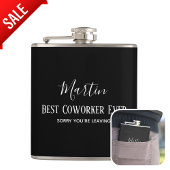 Collega Baas Gaat Weg ADD Grappige Spreuk, Op Maat Heupfles