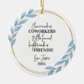 Collega Beste Vriend Kerstversiering Gift Keramisch Ornament (Voorkant)